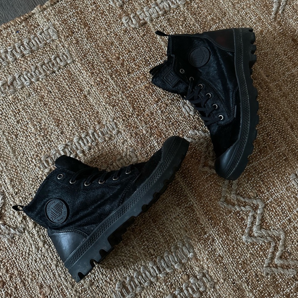 Pampa Pony Hair Palladium Boots